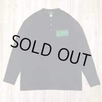 Lサイズラスト1枚で終了 FUCKIN' MELLOW CLOTHING / Boxlogo ヘンリーネック 長袖 Tシャツ BLACK