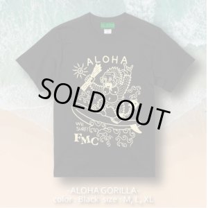 画像3: Mサイズラスト1枚で終了 FUCKIN' MELLOW CLOTHING / "Aloha Gorilla" designed by izumonster Tシャツ BLACK
