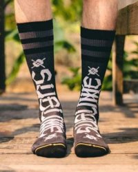 ラスト1足で終了 MERGE4 SOCKS / SUBLIME - CHAZ TAG BLACK ソックス