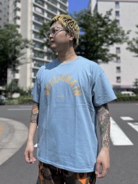 FUCKIN' MELLOW CLOTHING / BALL&CHAIN artwork by PICTURE MOUSE 半袖 Tシャツ STONE BLUE