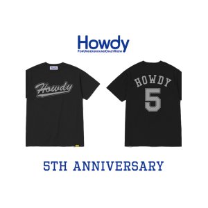 画像1: HOWDY / No.5 Tシャツ ブラック