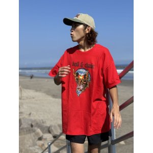 画像1: 送料無料 OPIE ORTIZ x BALL&CHAIN / "ORTIZ" 1998-2024 Reprint Red Devil Tシャツ レッド