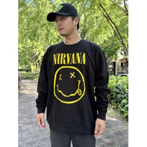 画像2: 送料無料 NIRVANA / Yellow Happy Face スウェット