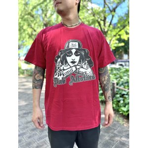 画像1: LONG BEACH DUB ALLSTARS / Tattoo Girl Artwork by Opie Ortiz Tシャツ レッド