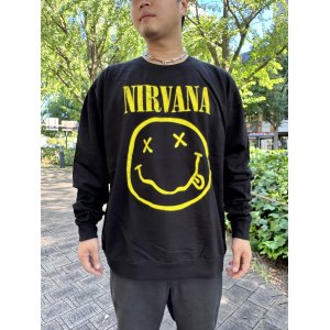 画像1: 送料無料 NIRVANA / Yellow Happy Face スウェット