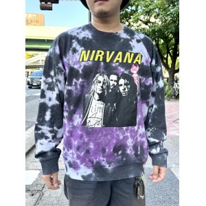 画像1: 送料無料 NIRVANA / Flipper タイダイスウェット