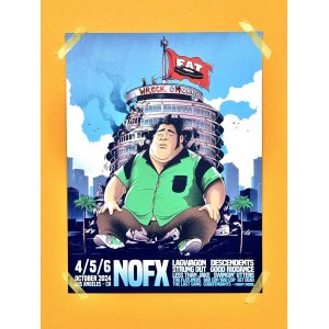 画像1: 送料無料 ラスト5枚で終了 FAT WRECK CHORDS / ″NOFX LAST SHOW″ 300枚限定販売 シルクスクリーンポスター