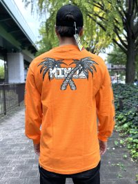 送料無料 Lサイズ限定1枚のみ MINOS / X Palm Tree 長袖Ｔシャツ オレンジ