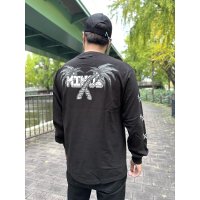 送料無料 Lサイズ限定1枚のみ MINOS / X Palm Tree 長袖Ｔシャツ ブラック