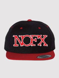 12月11日23:59分締切 予約注文 送料無料 NOFX / Logo スナップバックキャップ ブラック/レッド