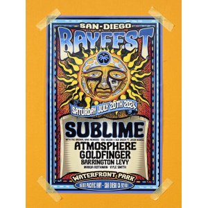 画像1: SUBLIME DJ PRODUCT 買い付けアイテム 2枚限定 SAN DIEGO BAYFEST / 2024 ポスター (43センチx28センチ)