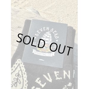 画像3: 1足分のみ入荷 SEVEN SEAS ROASTING CO / PAISLEY ORIGINAL ソックス ブラック