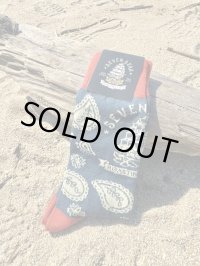 ラスト1足でSOLDOUT SEVEN SEAS ROASTING CO / PAISLEY ORIGINAL ソックス ネイビー