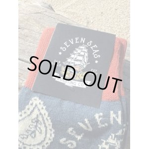 画像2: ラスト1足でSOLDOUT SEVEN SEAS ROASTING CO / PAISLEY ORIGINAL ソックス ネイビー