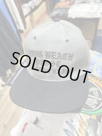 FUCKIN' MELLOW CLOTHING / Long Beach Posse スナップバックキャップ BLACKｘGRAY