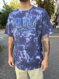 Lサイズラスト1枚で終了 NIRVANA / Nevermind Wavy Logo (Wash Collection) Tシャツ