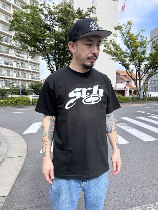 画像1: SRH / SNAKE HEAVYWEIGHT Tシャツ BLACK (1)