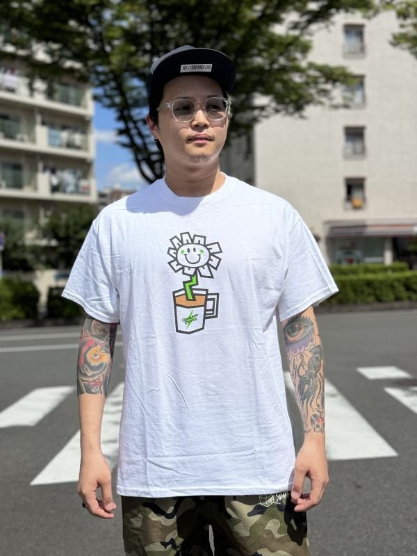 画像1: 売り切れ次第廃番 OAKLAND COFFEE WORKS / FLOWER POT Tシャツ WHITE (1)