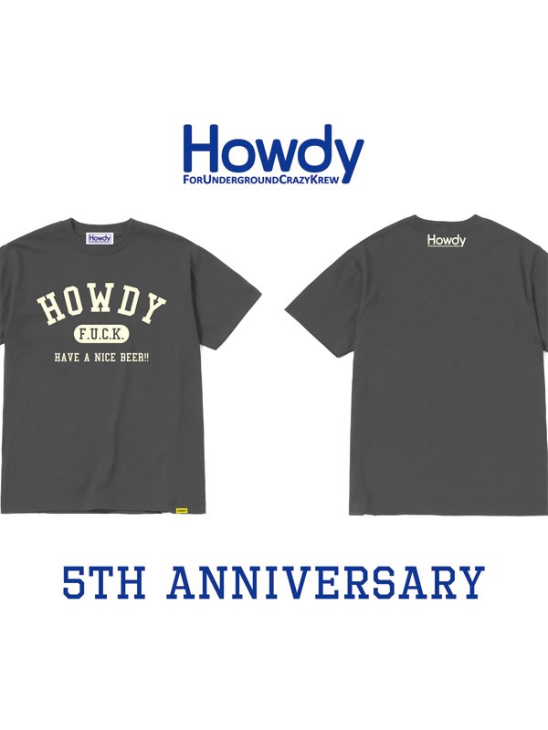 画像1: HOWDY / College Tシャツ インクブラック (1)