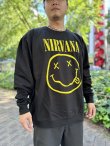 画像4: 送料無料 NIRVANA / Yellow Happy Face スウェット (4)