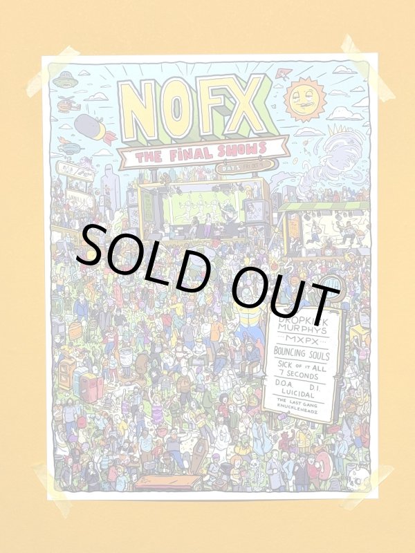 画像1: 送料無料 ラスト1枚で終了  NOFX / Where's NOFX Day1 ポスター (1)