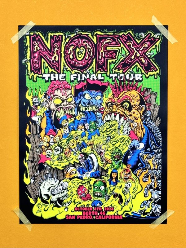 画像1: 送料無料 ラスト5枚で終了  NOFX / San Pedro Day1 Artwork by Dirty Donny シルクスクリーンポスター (1)