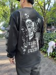 画像4: 送料無料 FUCKIN' MELLOW / LBC Skull Artwork by WACKY 長袖ポケットTシャツ ブラック (4)