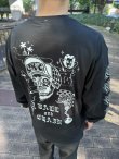 画像1: 送料無料 FUCKIN' MELLOW / LBC Skull Artwork by WACKY 長袖ポケットTシャツ ブラック (1)