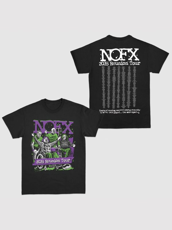 画像1: 12月11日23:59分締切 予約注文 送料無料 NOFX / Reunion 2028 Tシャツ (1)