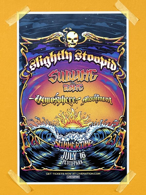 画像1: SUBLIME DJ PRODUCT 買い付けアイテム 6枚限定 Slightly Stoopid Summer Time 2023 Tour ポスター (43センチx28センチ) (1)