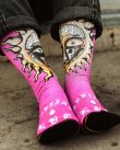 画像3: ラスト1足で終了 MERGE4 SOCKS / SUBLIME - SUBLIME SUN PINK FOR WOMEN ソックス (3)