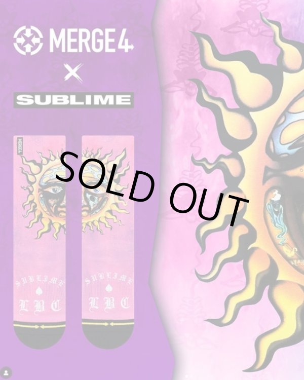 画像1: ラスト1足で終了 MERGE4 SOCKS / SUBLIME - SUBLIME SUN PINK FOR WOMEN ソックス (1)