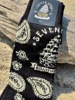 画像2: 1足分のみ入荷 SEVEN SEAS ROASTING CO / PAISLEY ORIGINAL ソックス ブラック (2)