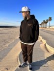 画像8: 送料無料 FUCKIN' MELLOW CLOTHING / Long Beach Posse プルオーバーパーカー BLACK/BROWN (8)
