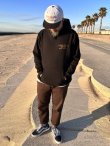 画像1: 送料無料 FUCKIN' MELLOW CLOTHING / Long Beach Posse プルオーバーパーカー BLACK/BROWN (1)